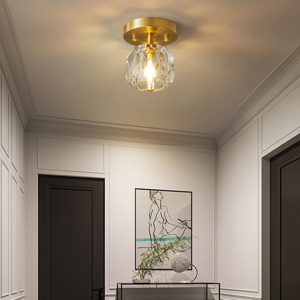 Kristy Classico LED Design Piccolo Diamante Lusso Plafoniere Metallo/Acrilico Ore Soggiorno/Camera da Letto