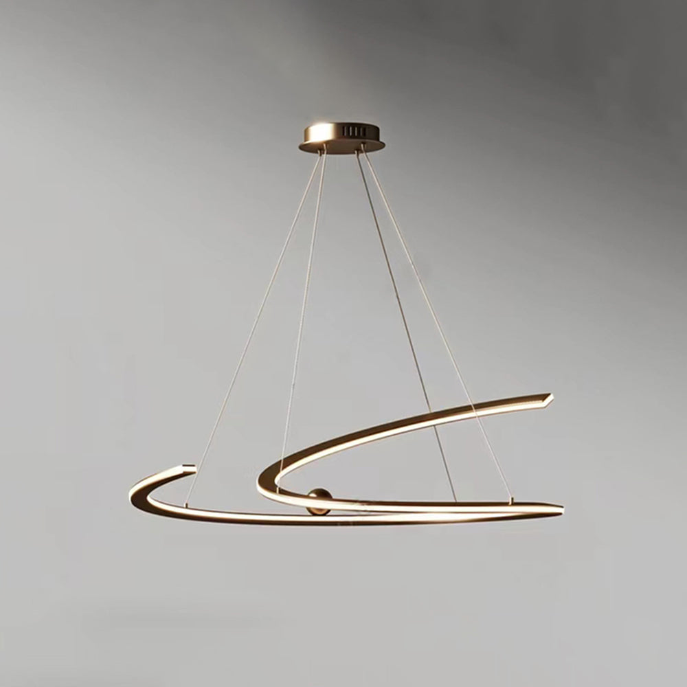 Arisha Lampada a Sospensione Metallo Oro Lineare Minimalista Camera da Letto