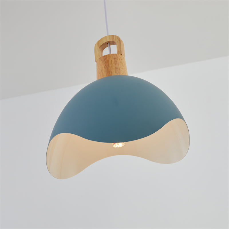 Valentina Lampade a Sospensione Colorato Ombra Singolo Legno/Metallo