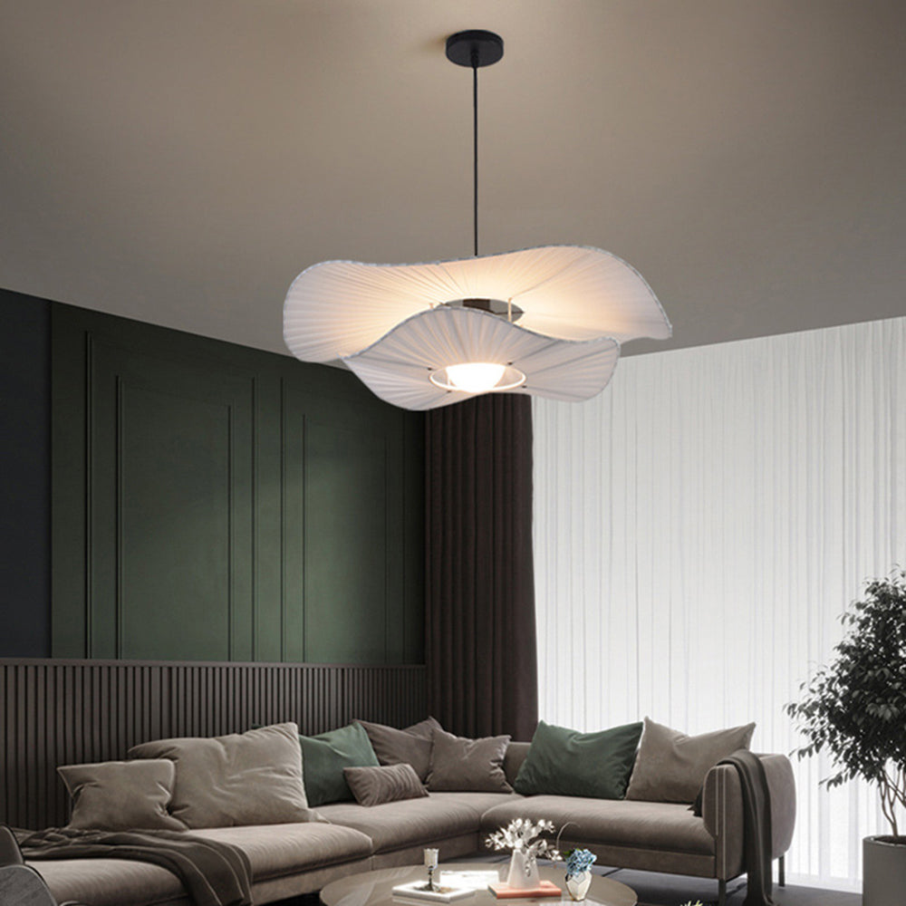 Ritta Lampade a Sospensione Moderno Nordico Panno/Metallo Shell Bianco