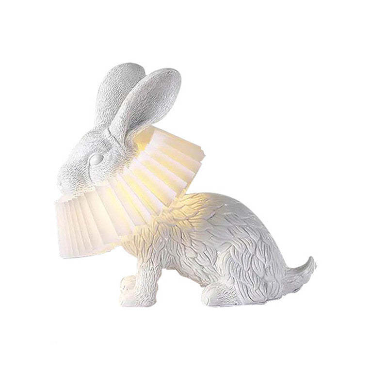 Alice Bellissimo LED Coniglio Lampada da Tavolo Vetro Trasparente Soggiorno/Camera da Letto