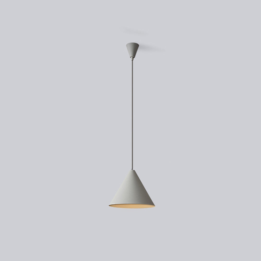 Carins Lampada a Sospensione Metallo Grigio Cono Minimalista