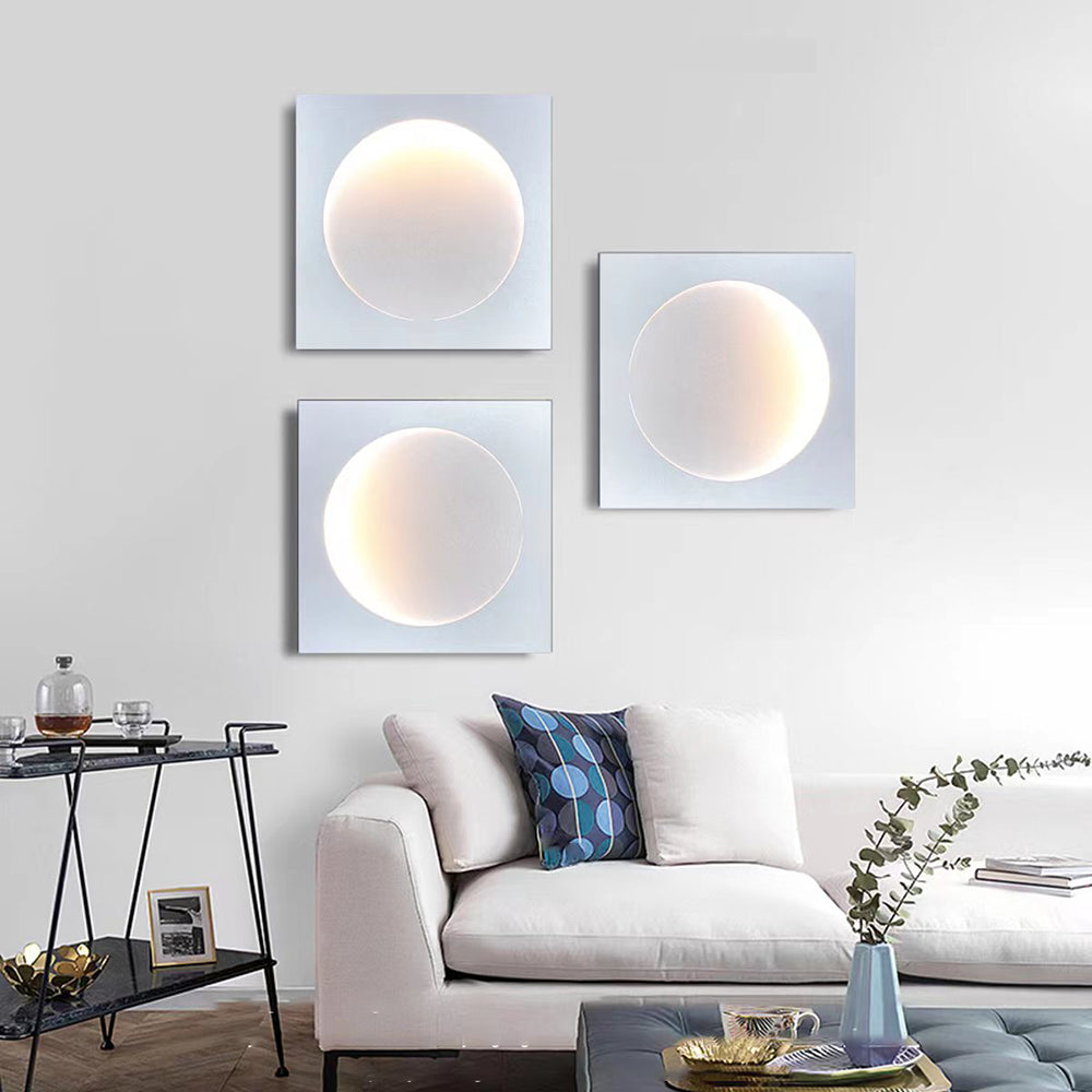 Aria Design Moderna LED Appliquea Decorativo Metallo Luna Soggiorno/Camera da Letto
