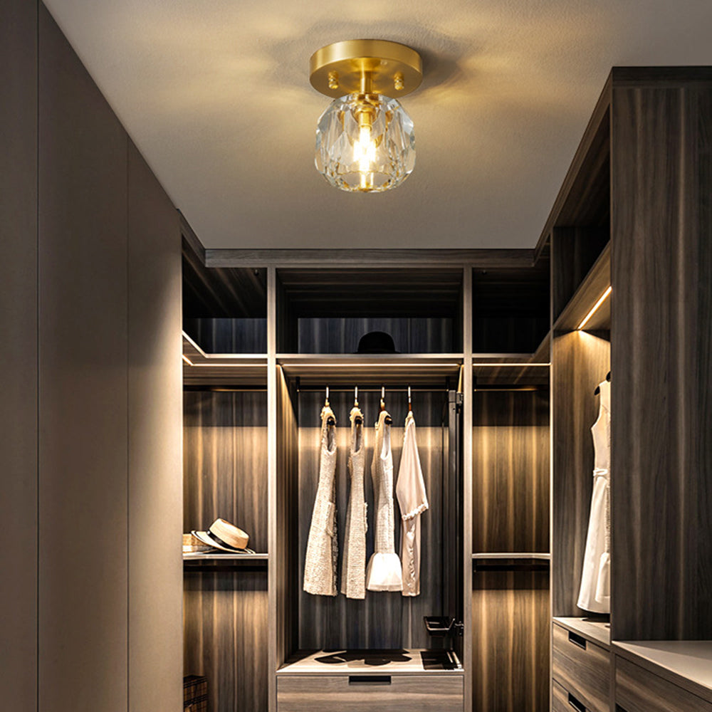 Kristy Classico LED Design Piccolo Diamante Lusso Plafoniere Metallo/Acrilico Ore Soggiorno/Camera da Letto