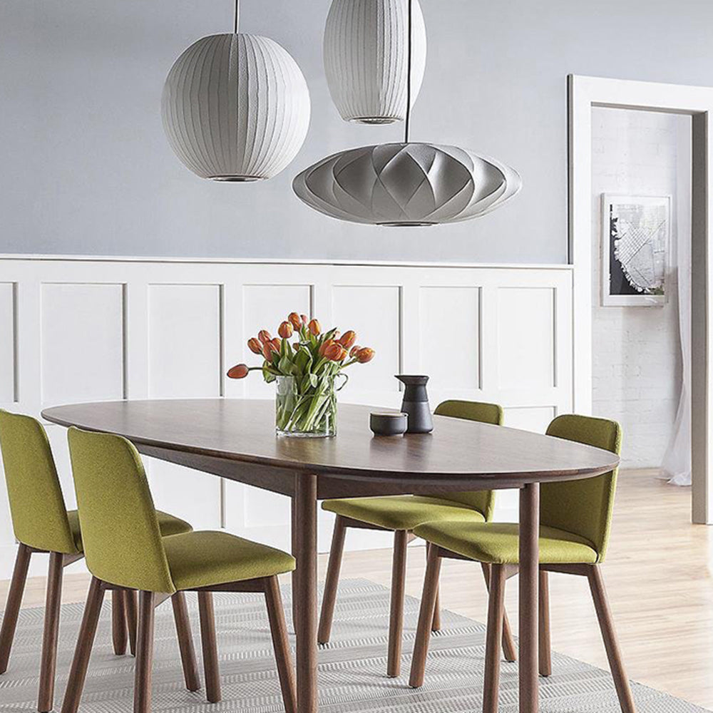 Ritta Design LED Lampada a Sospensione Seta Artificiale Bianco