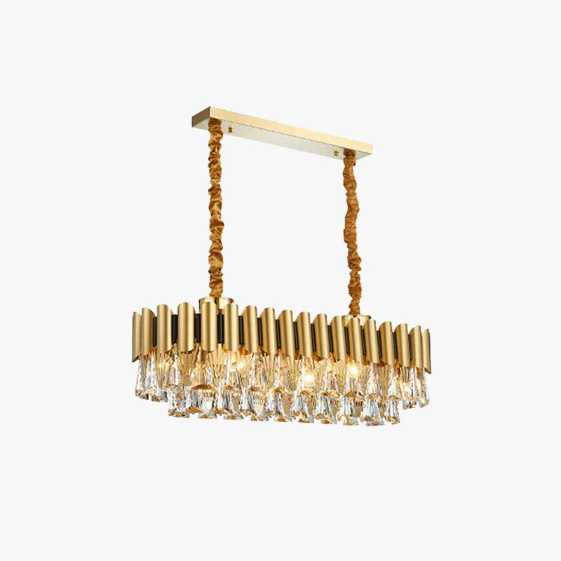 Marilyn Moderno LED Lampadari Rettangolare Lusso Metallo Cristallo Oro Piccolo Soggiorno/Camera da Letto
