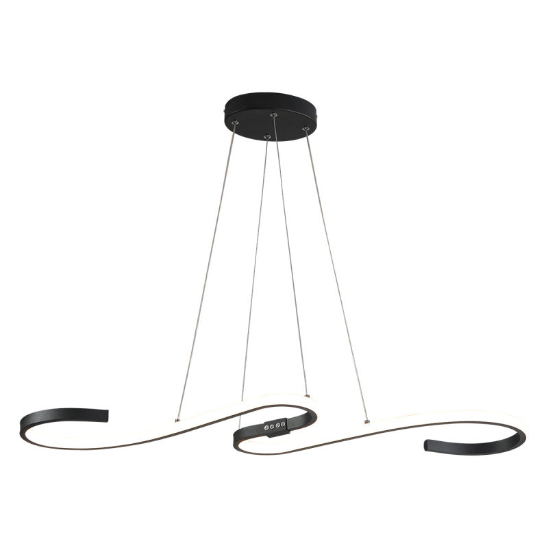 Louise Postmoderno LED Lineare Lampade a Sospensione Metallo Nero/Bianco Sala da Pranzo/Soggiorno/Camera da Letto