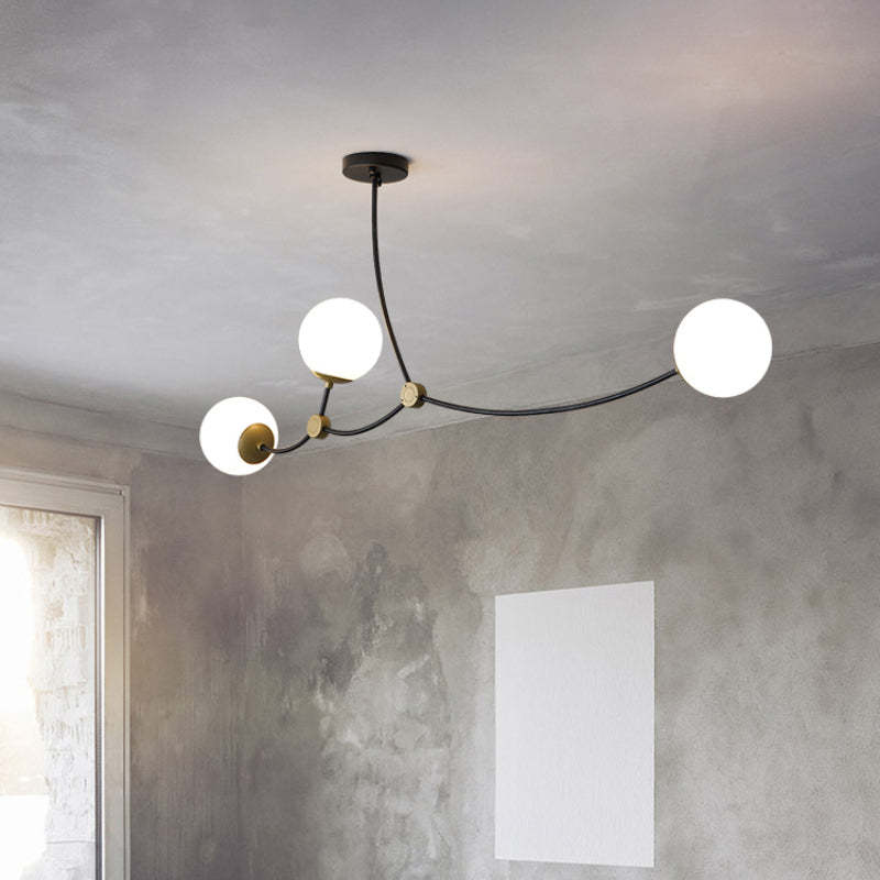 Valentina Minimalista Elegante Irregolare Lampadari Speciale Nera Soggiorno/Camera da Letto