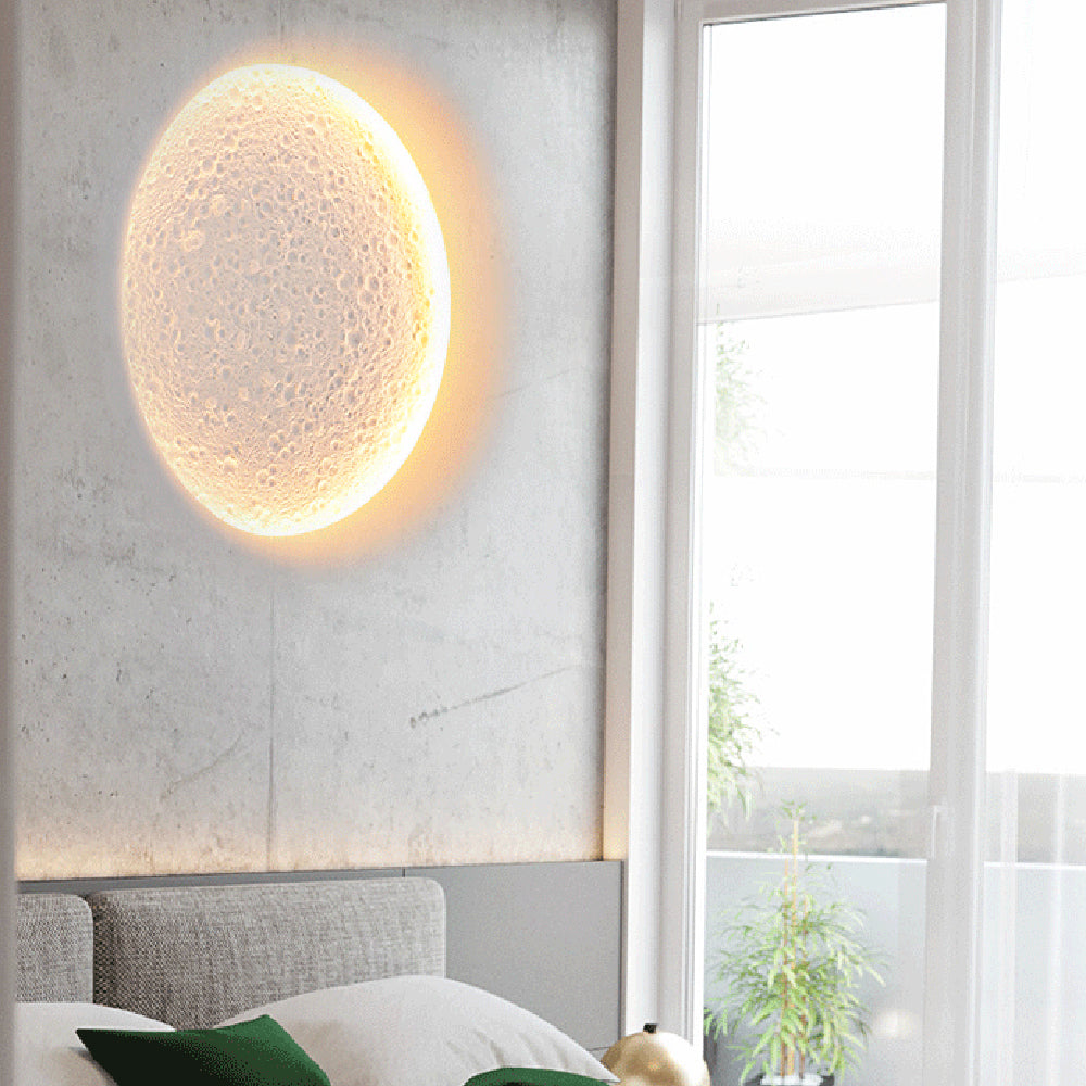 Aria Decorativa Bellissimo LED Emisfero Luna Applique Metallo Gesso Soggiorno/Camera da Letto
