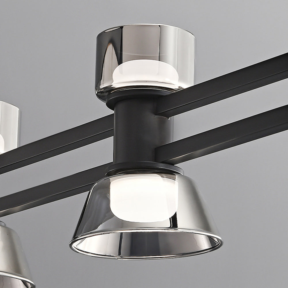 Evette Lampada a Sospensione Metallo Nero/oro Lineare Moderna