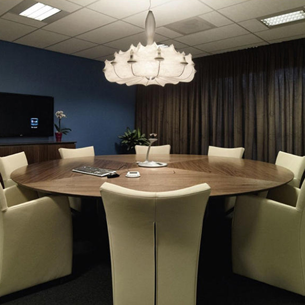 Ritta Bellissimi Soffitto LED Lampada a Sospensione Bianca Seta Artificiale Metallo Soggiorno/Camera da Letto
