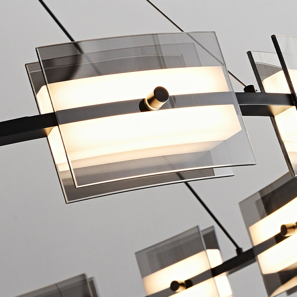 Evette Moderno Urbano LED Anello Lampade a Sospensione Metallo Nero/Oro Soggiorno/Camera da Letto