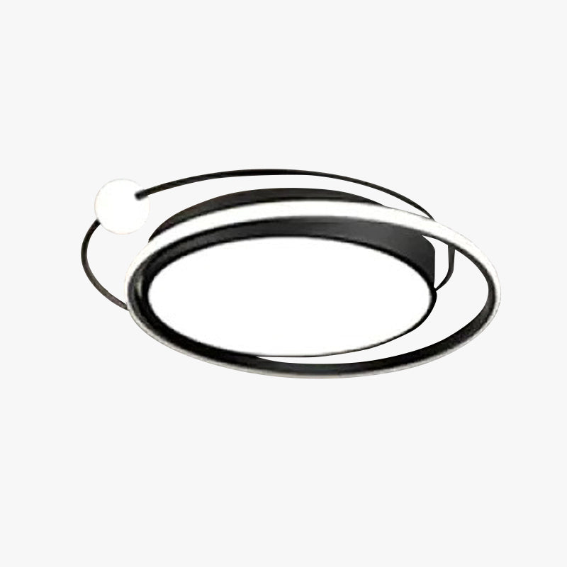 Arisha Moderna LED Minimalismo Multi Orbitale Plafoniera Nero/Oro Metallo Soggiorno/Camera da Letto