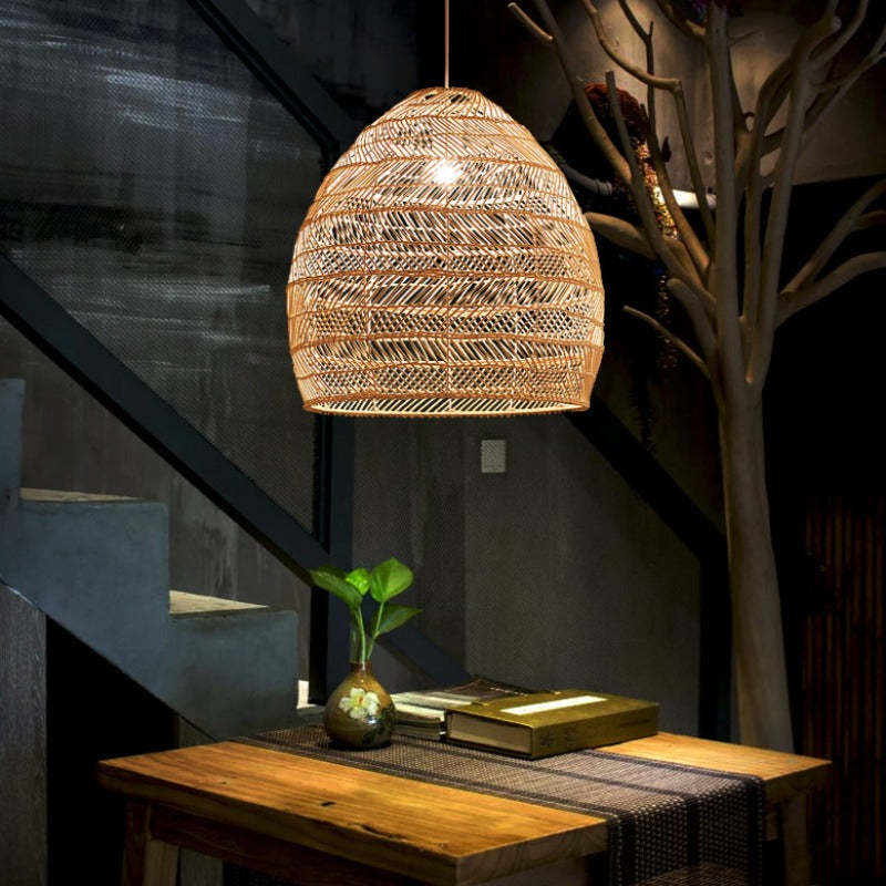 Muto Rattan Paralume Bambù Lavorato Mano Lampade a Sospensione