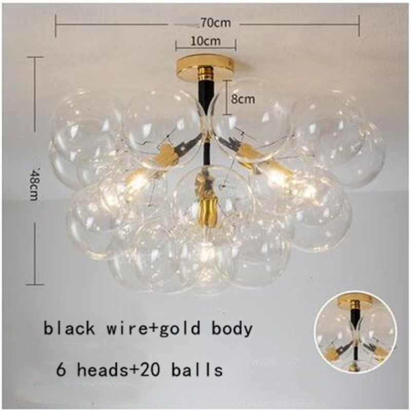 Valentina Decorativo LED Lampade a Sospensione Bianche/Nere/Caffè Bolle Soggiorno/Camera da Letto