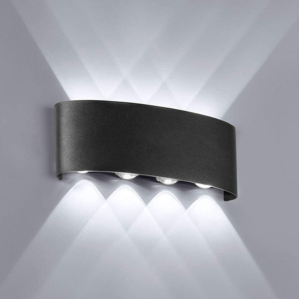 Ray LED Applique da Esterni Metallo/Acrilico Nero/Bianco Moderna Semplice