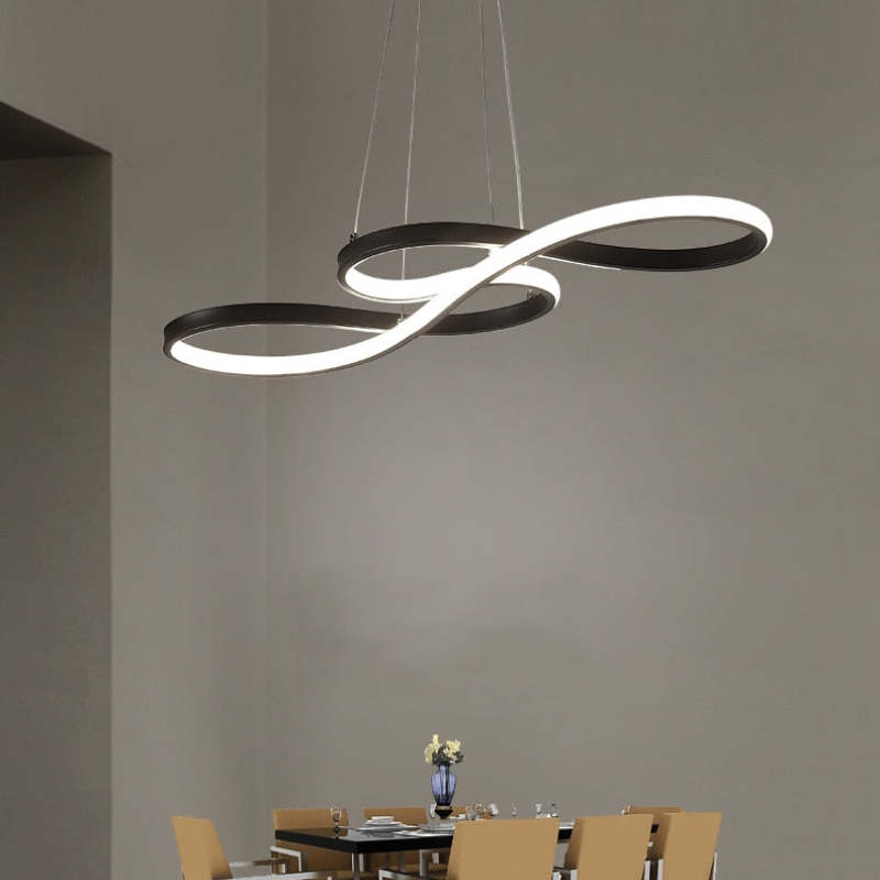 Arisha Lampada a Sospensione Lineare Moderna Nero/Oro/Bianco