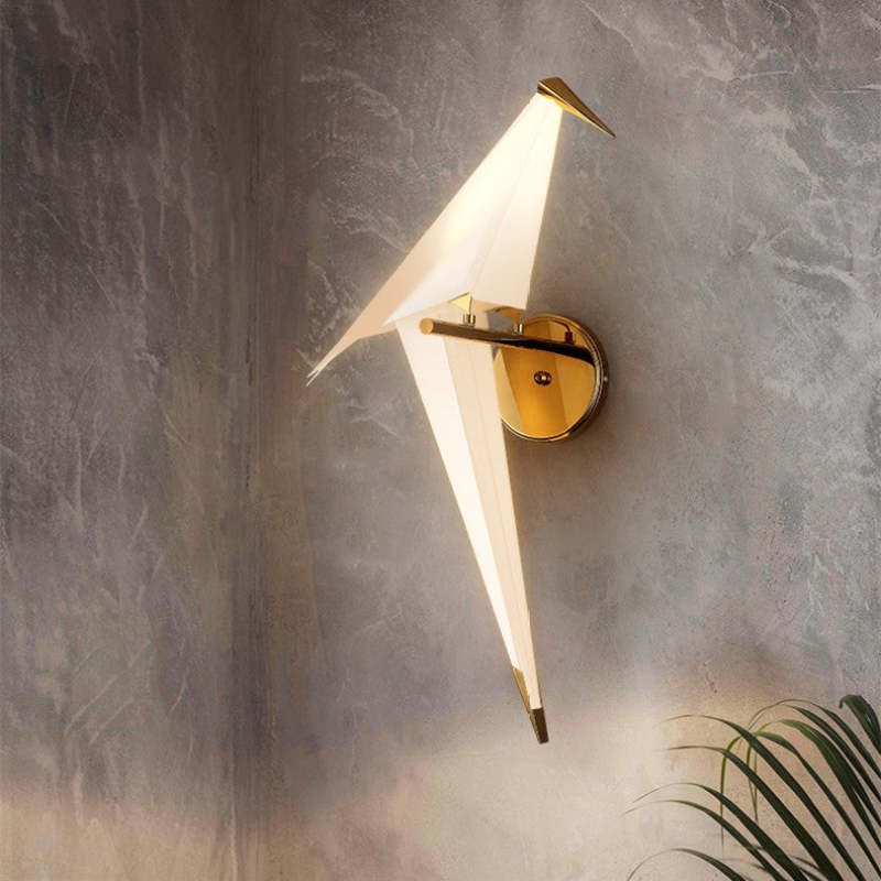 Arisha Bellissimo LED Uccello Art-Deco Applique Metallo Acrilico Soggiorno/Camera da Letto