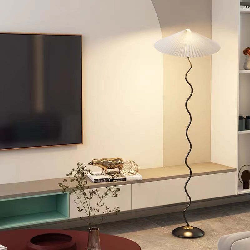 Renée Moderne LED Funghi Design Lampade da Terra Metallo/Fabrico 3 Colore Soggiorno/Camera da Letto