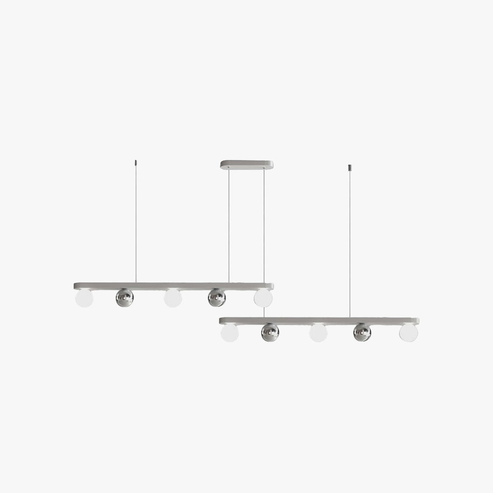 Valentina Moderno Lineare LED Lampade a Sospensione Argento Metallo Acrilico Soggiorno/Camera da Letto/Sala da Pranzo