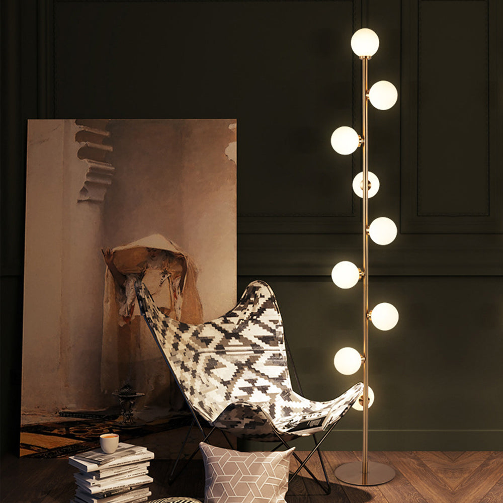 Valentina Moderno LED Lampada da Terra 9 Capi Metallo Vetro Soggiorno/Camera da Letto/Sala Studio