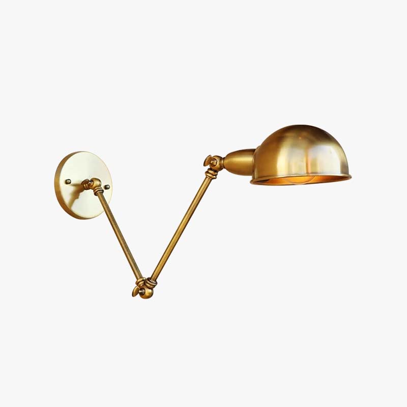 Epoch Industriale LED Applique Metallo Bronzo Mezza Sfera Pieghevole Soggiorno/Camera da Letto