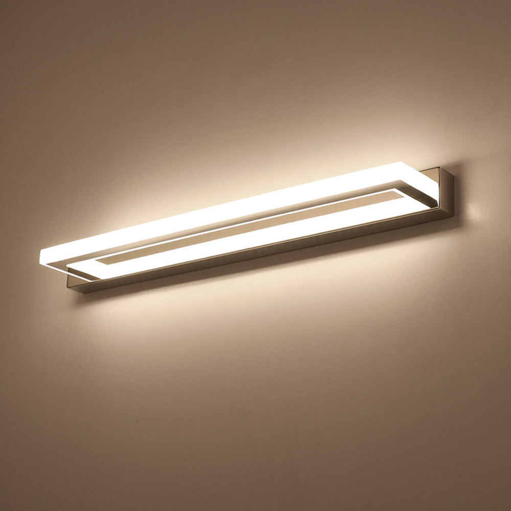 Arisha Moderni LED Applique Bianco Rettangolare Bagno Specchio Anteriore