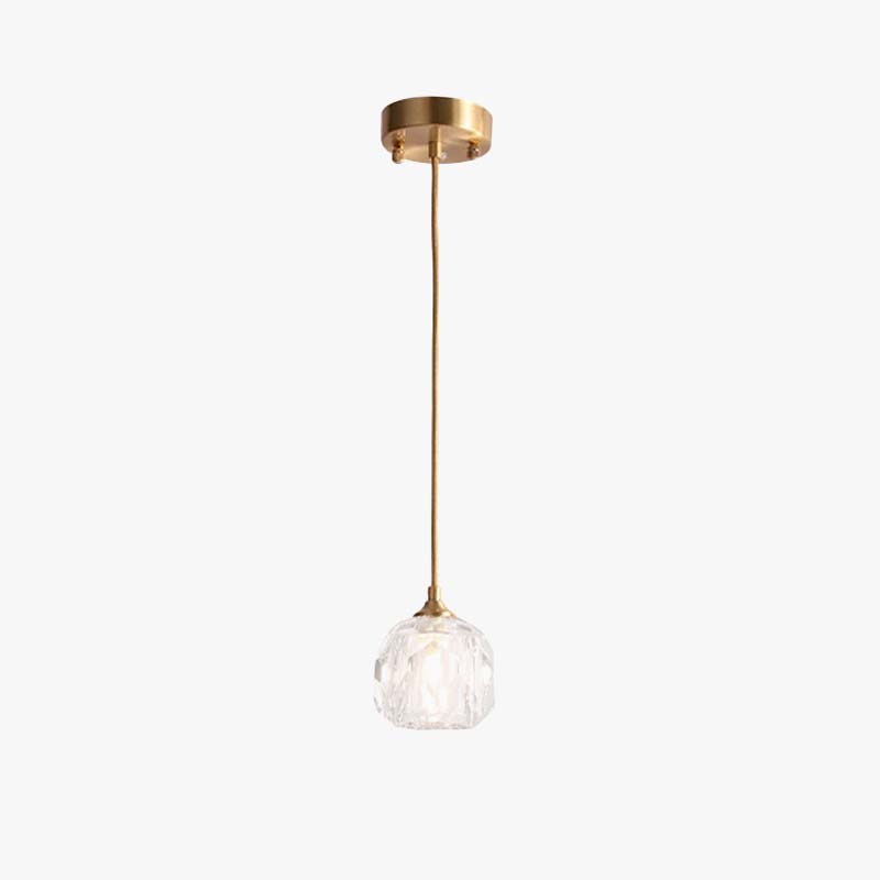 Kristy Moderno LED Lampada a Sospensione Metallo/Acrilico Oro Trasparente Diamante Sfaccettato Soggiorno/Camera da Letto
