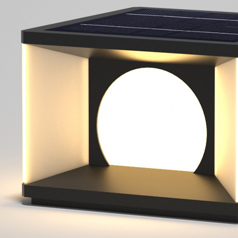 Ray Moderno LED Quadrato Metallo Lampade da Esterno Nero