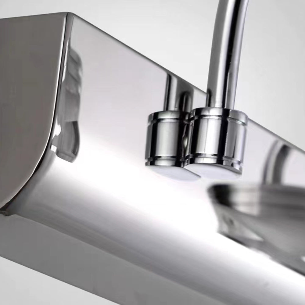Arisha Moderni Design LED Applique Cilindrico Impermeabile Piccolo Argento Metallo Bagno