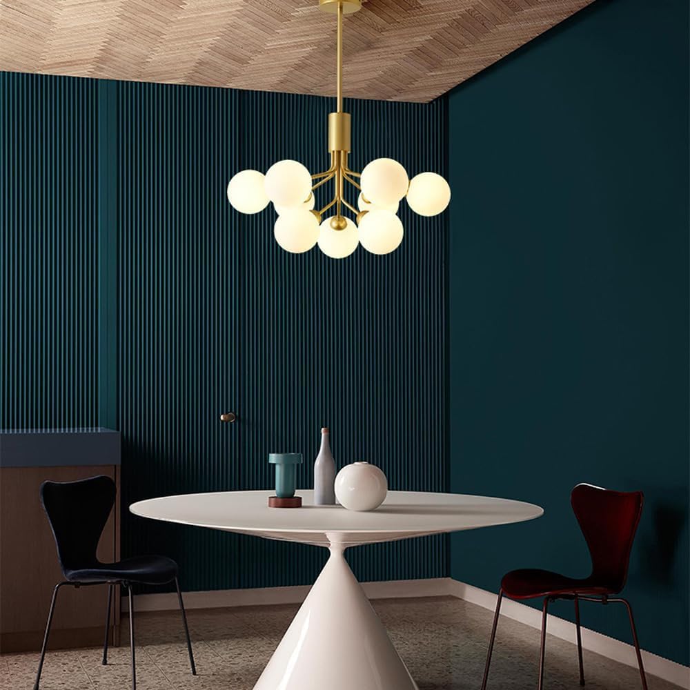 Valentina Moderno Metallo/Vetro Lux Lampadario Oro/Nero Camera da letto/Soggiorno