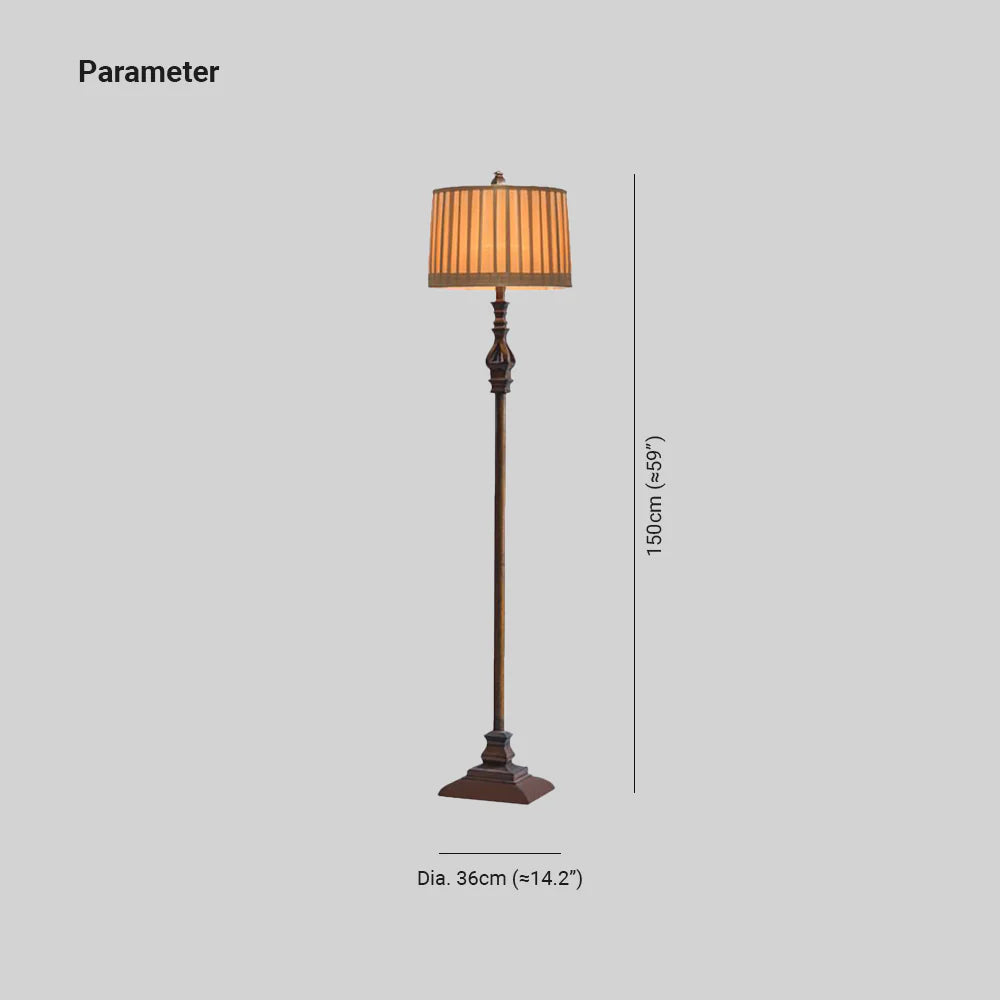 Tiffany Vintage Design LED Lampade da Terra Resin Marrone Soggiorno/Camera da Letto/Sala Studio