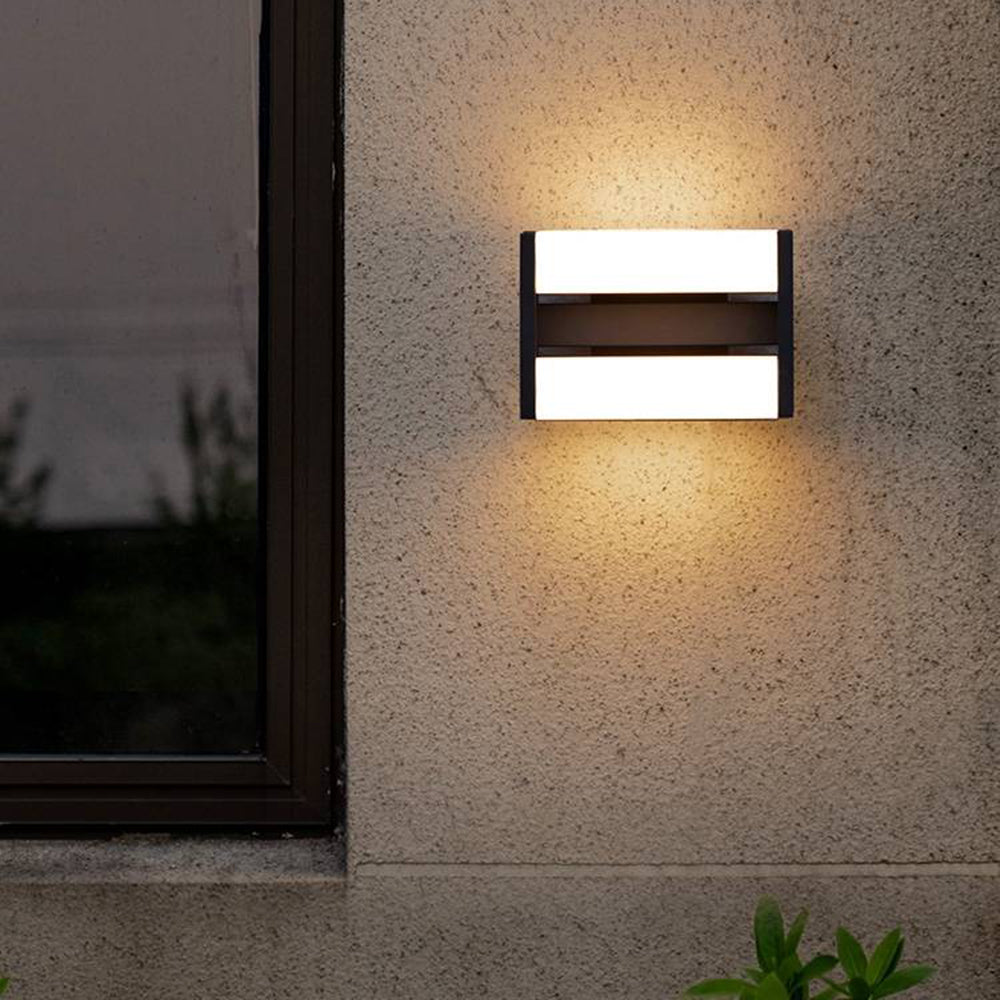 Ray Moderno Rettangolare Ruotabile Applique da Esterno Giardino