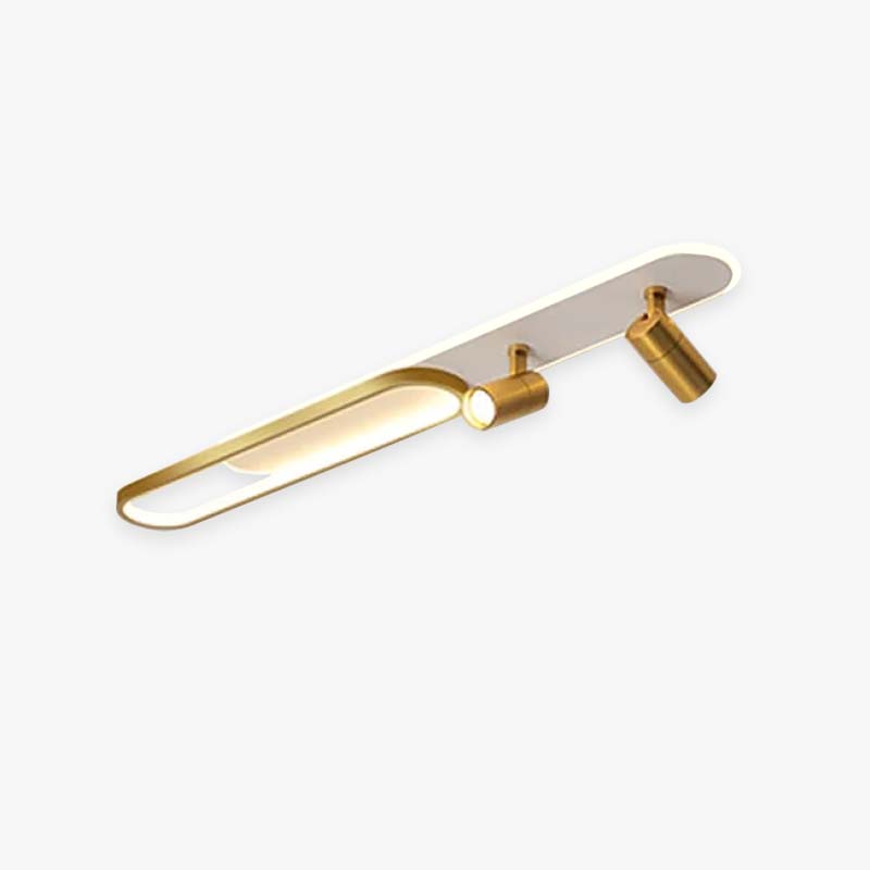 Aim Moderna LED Plafoniera Metallo Nero/Oro Corridoio/Soggiorno/Camera da Letto