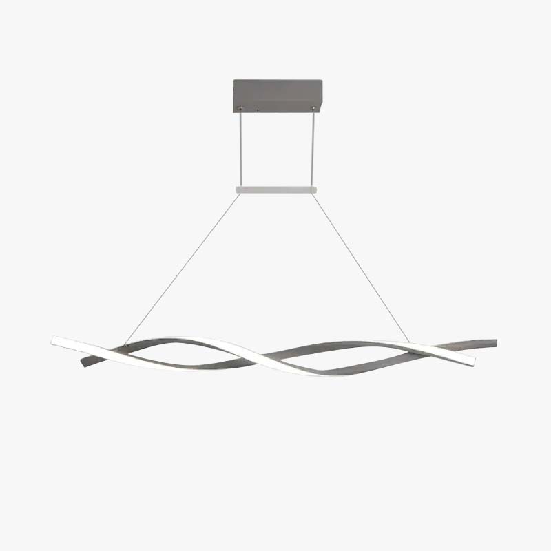 Arisha Lampada a Sospensione Metallo Nero/Grigio Curva Incrociata Moderna