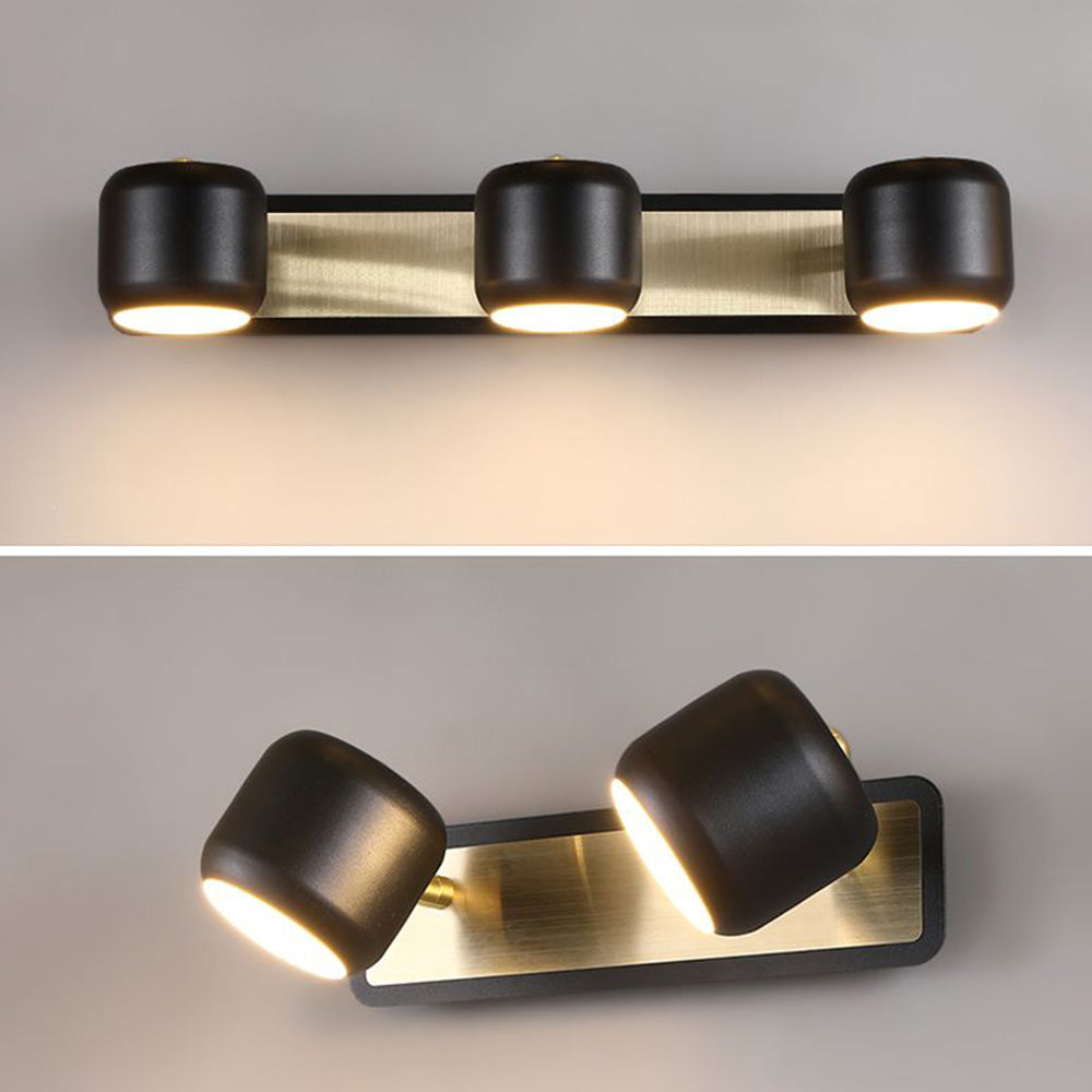 Arisha Moderno LED Specchio Anteriore Metallo Applique Minimalismo Nero/Bianco Bagno