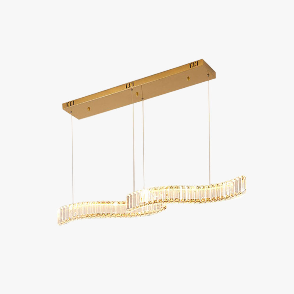 Kristy Moderne Onda Design Lampade a Sospensione Cristallo/Metallo Soggiorno