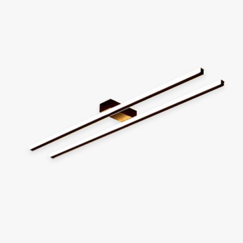 Arisha Minimalista LED Plafoniera Metallo Nera/Bianco Doppia Linea Soggiorno/Camera da Letto