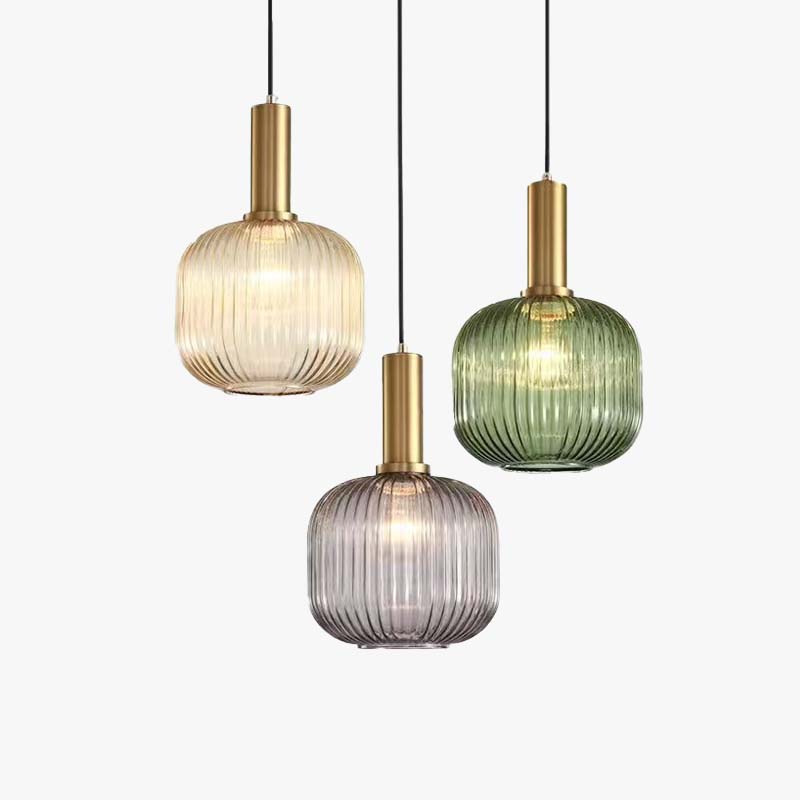 Hailie Design LED Lampade a Sospensione Metallo Vetro Verde/Grigio Cucina/Soggiorno/Camera da Letto