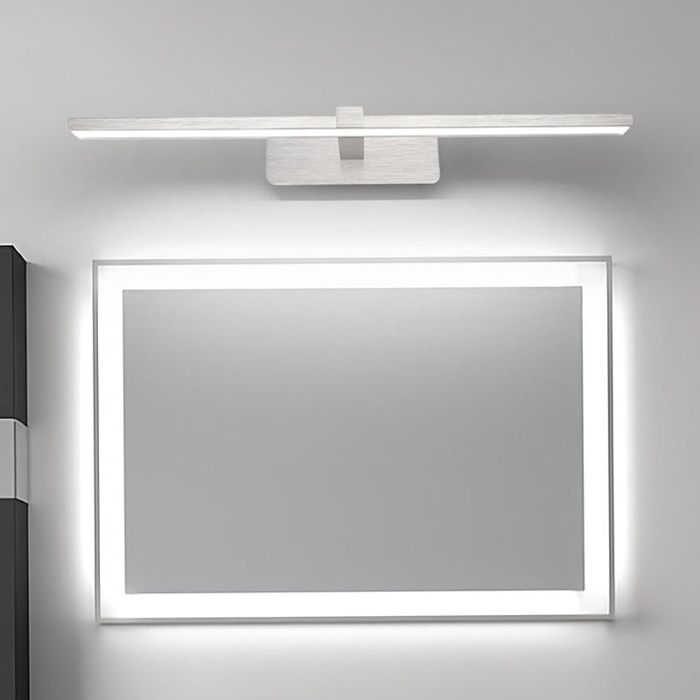 Arisha Minimalismo Rettangolo LED Applique Impermeabile Metallo Bianco Specchio Bagno