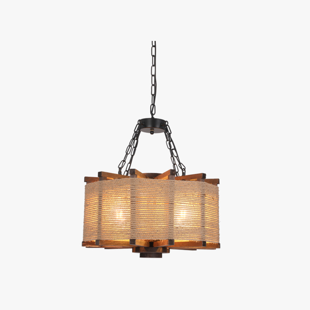 Epoch Retro Design LED Lampade a Sospensione Cilindrico Metallo Legno Sala da Pranzo/Soggiorno/Camera da Letto