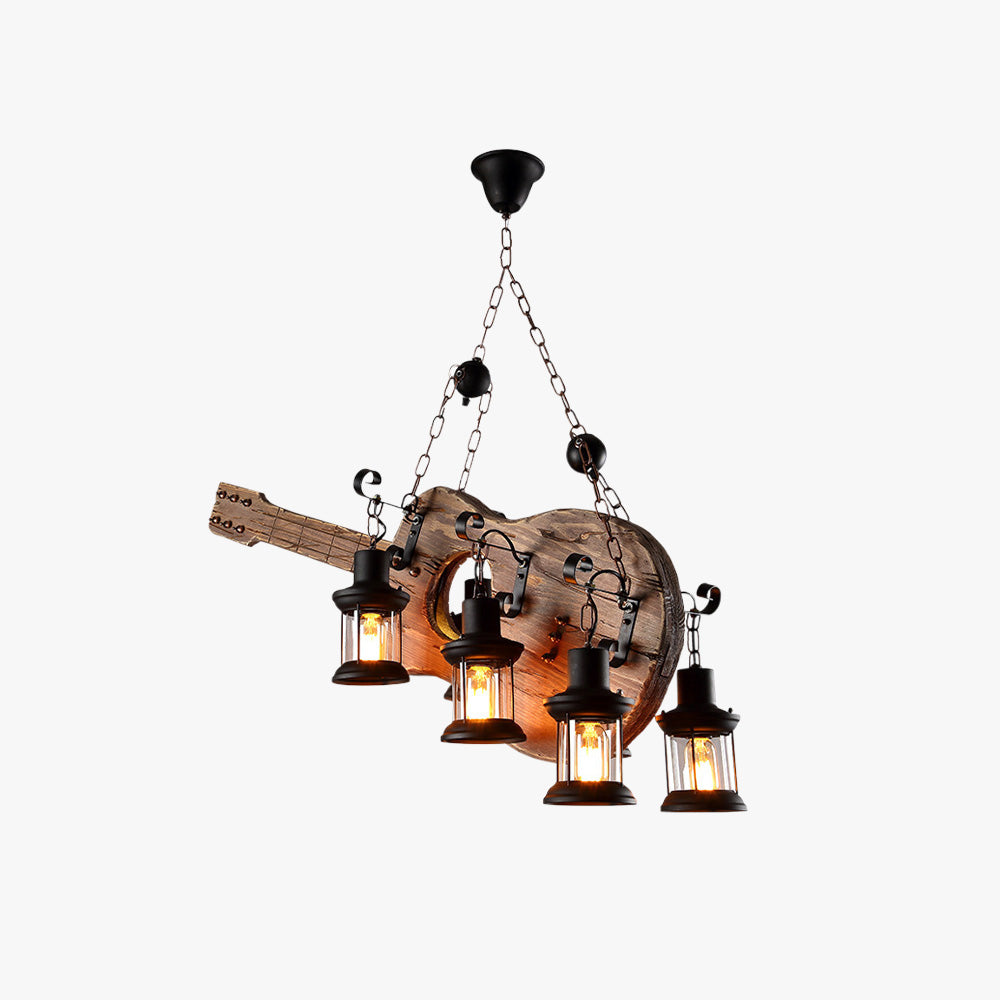Epoch Chitarra Lampade a Sospensione Metallo/Legno Camera da Letto