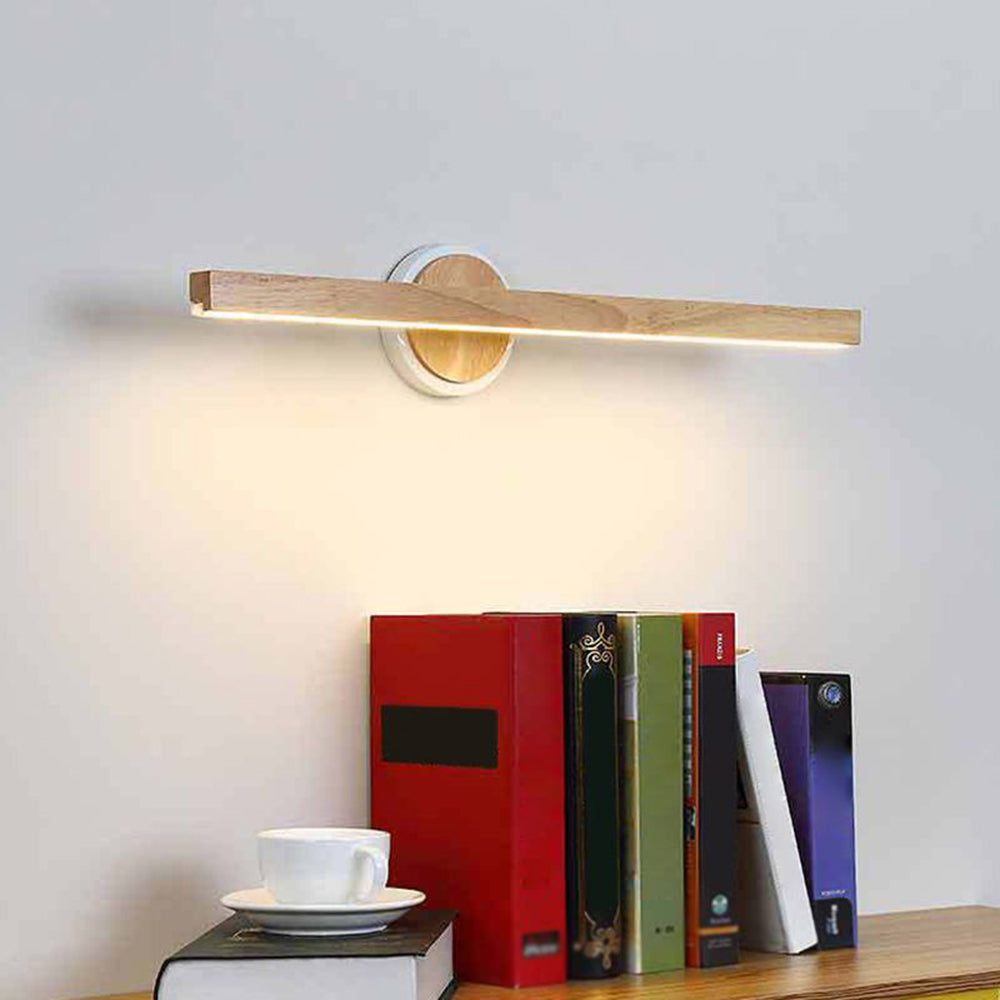 Muto Moderno LineareLED Applique Legno Specchio Bagno/Soggiorno/Camera da Letto
