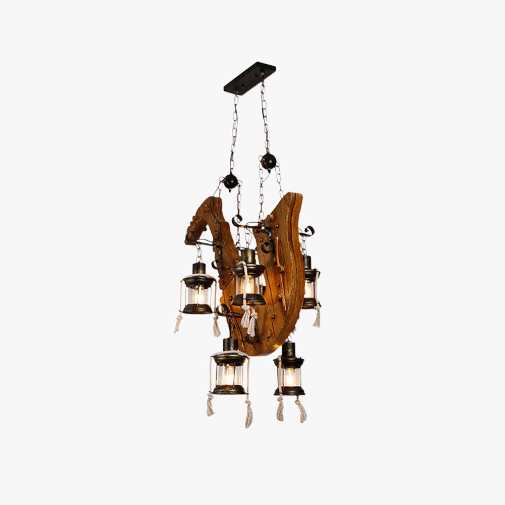 Epoch Lampade a Sospensione Retro Sassofono Metallo/Legno Noce