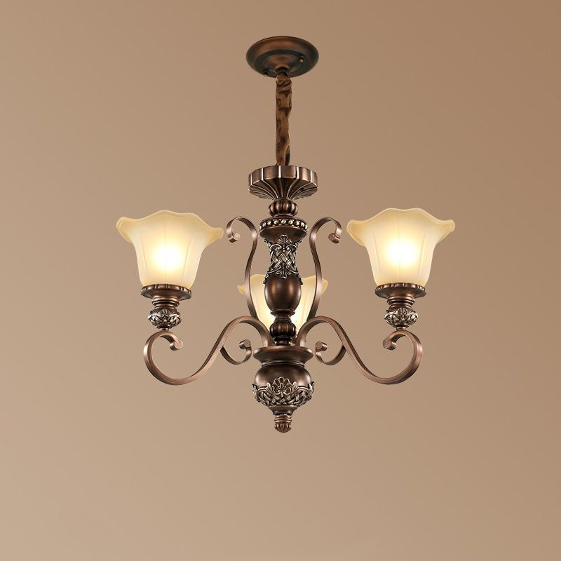 Arisha Retro Fiore Lampade a Sospensione Metallo Vetro Soggiorno Camera da Letto