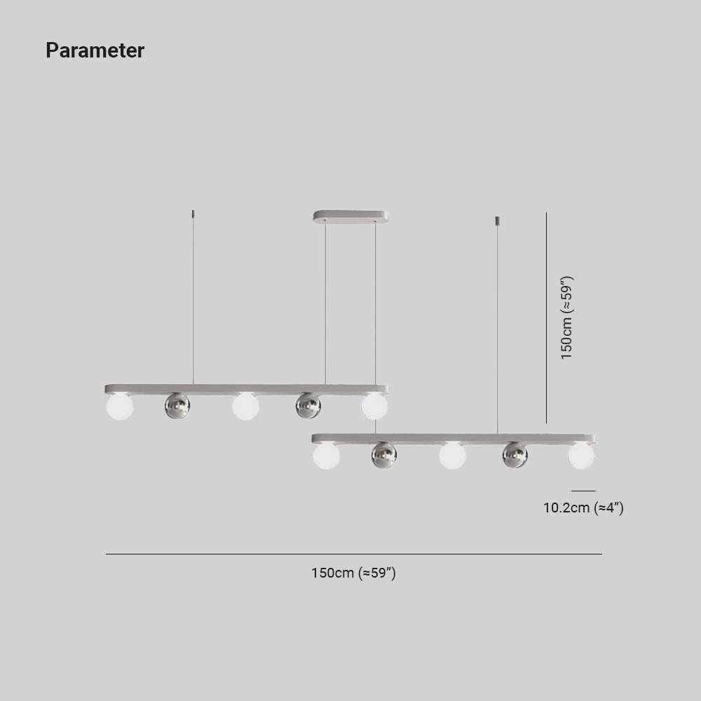 Valentina Moderno Lineare LED Lampade a Sospensione Argento Metallo Acrilico Soggiorno/Camera da Letto/Sala da Pranzo