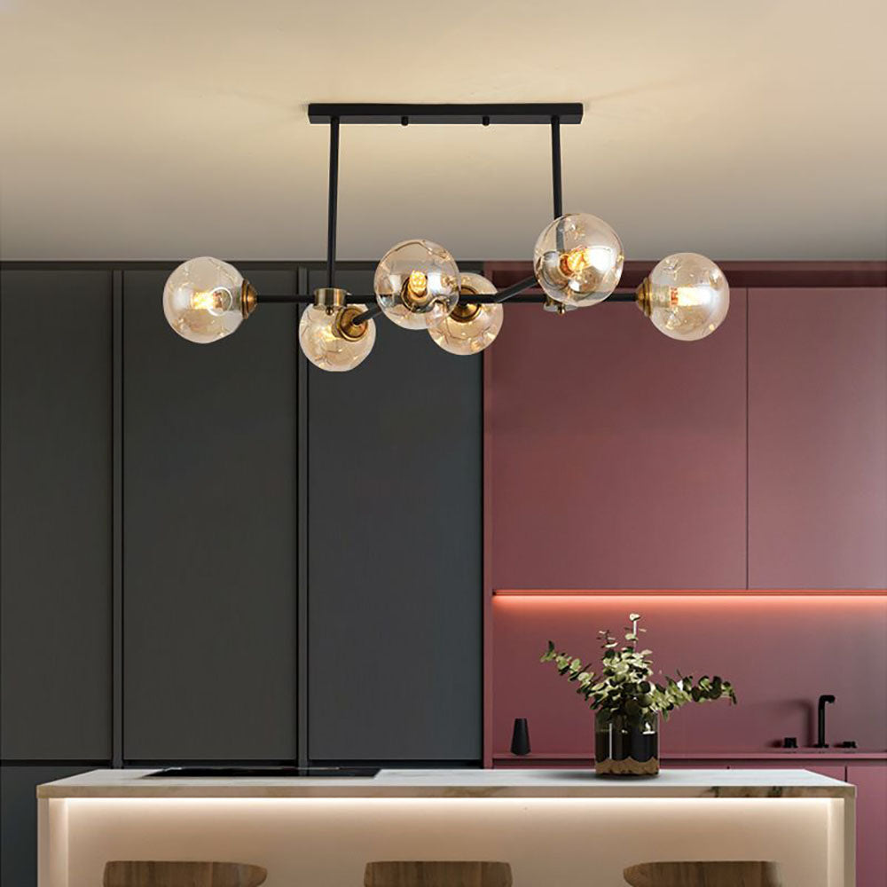 Valentina Bellissimi Soffitto LED Lampade a Sospensione Moderni Vetro Nero Oro Sospensione/Camera da Letto
