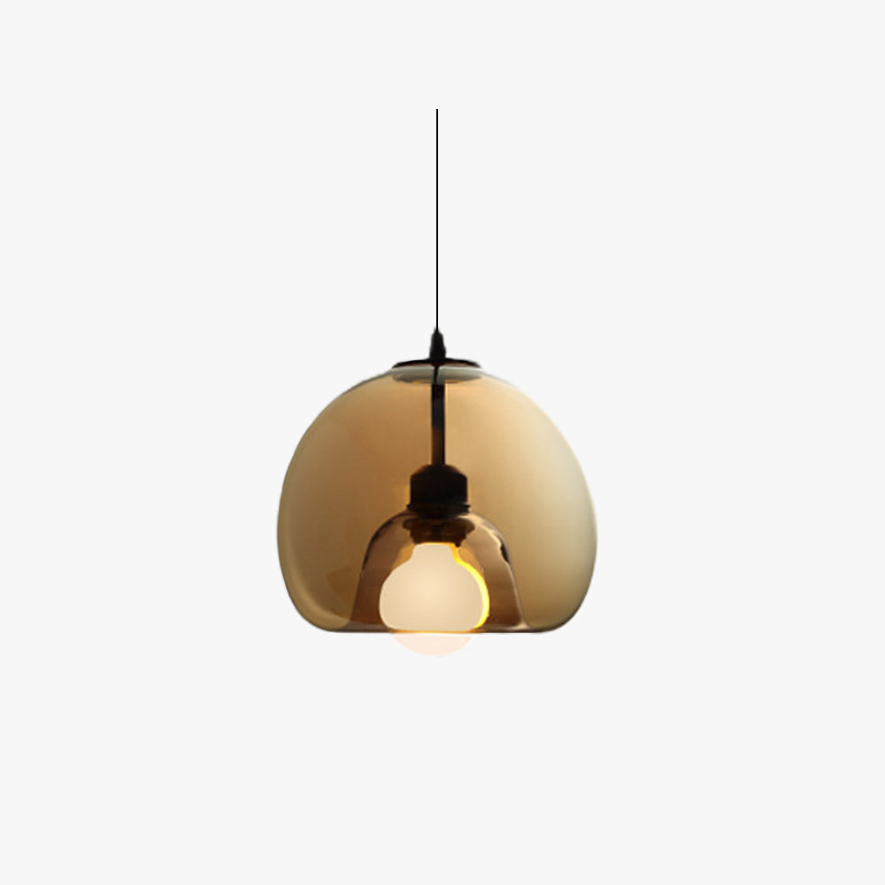 Valentina Moderno LED Globo Vetro Lampade a Sospensione Ambra/Grigio Soggiorno/Camera da Letto