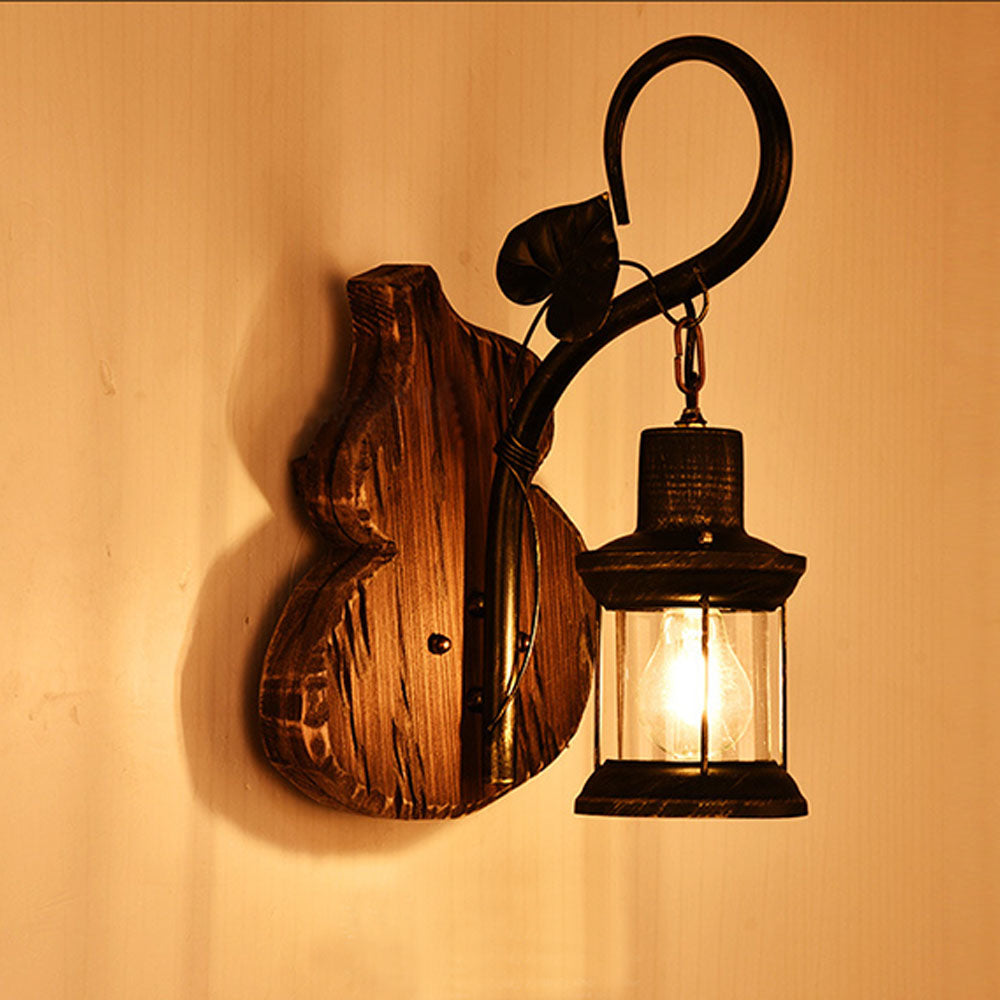 Epoch Industriale LED Cucurbitacea Applique Legno/Metallo Soggiorno/Camera da Letto