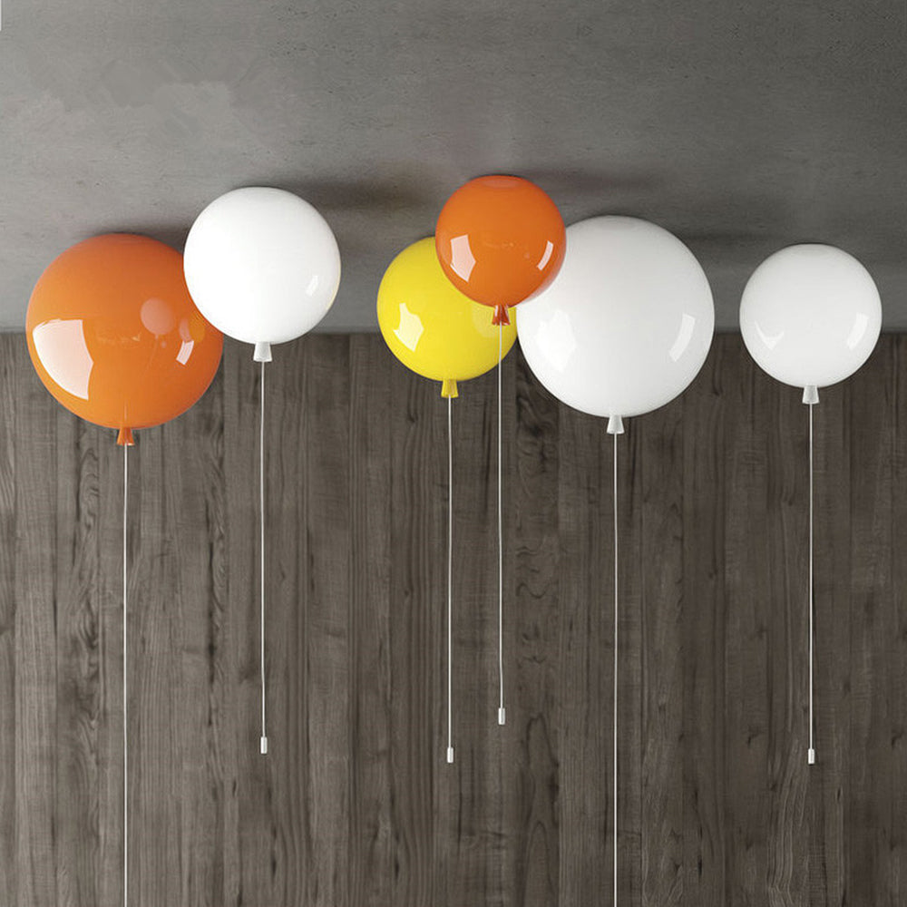 Aria Plafoniera Moderna in Acrilico a Palloncino Bianco